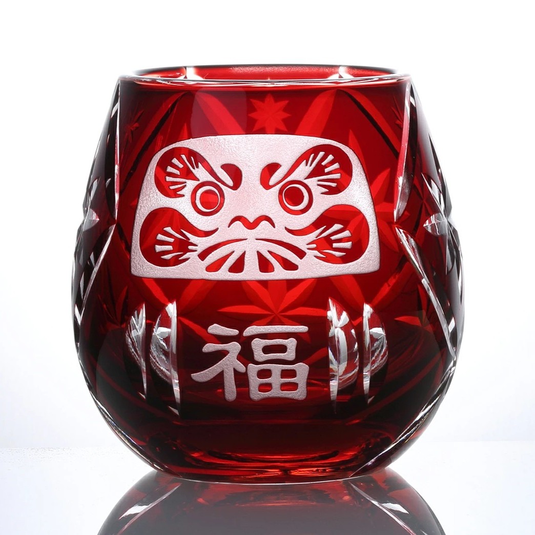だるま切子（桐箱付）